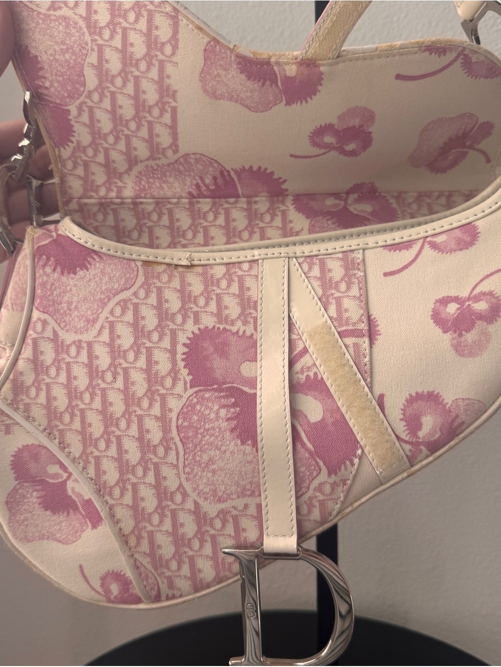 Vintage authentic Christian Dior 2004 PinkGirly Diorissimo Saddle Bag - Picture 11 of 16